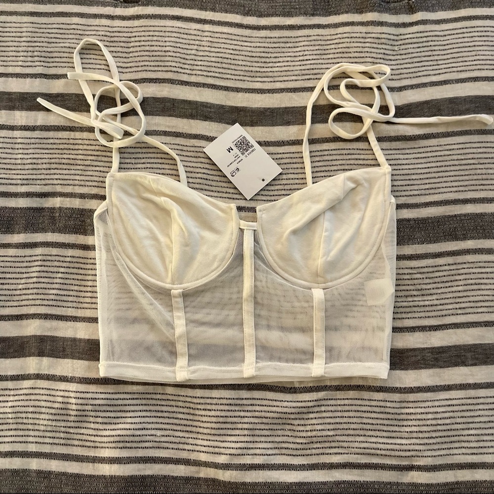 FOREVER21 Mesh Cropped Top